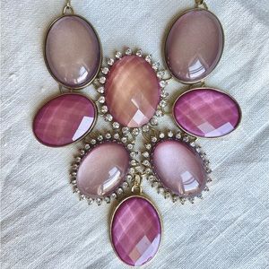 1959s Pink Bib Costume Necklace
